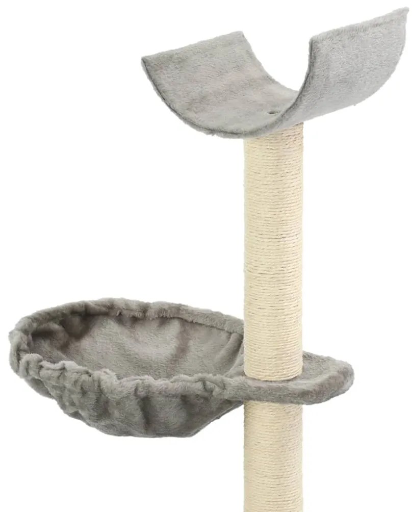 Árvore para gatos c/ postes arranhadores sisal 105 cm cinzento