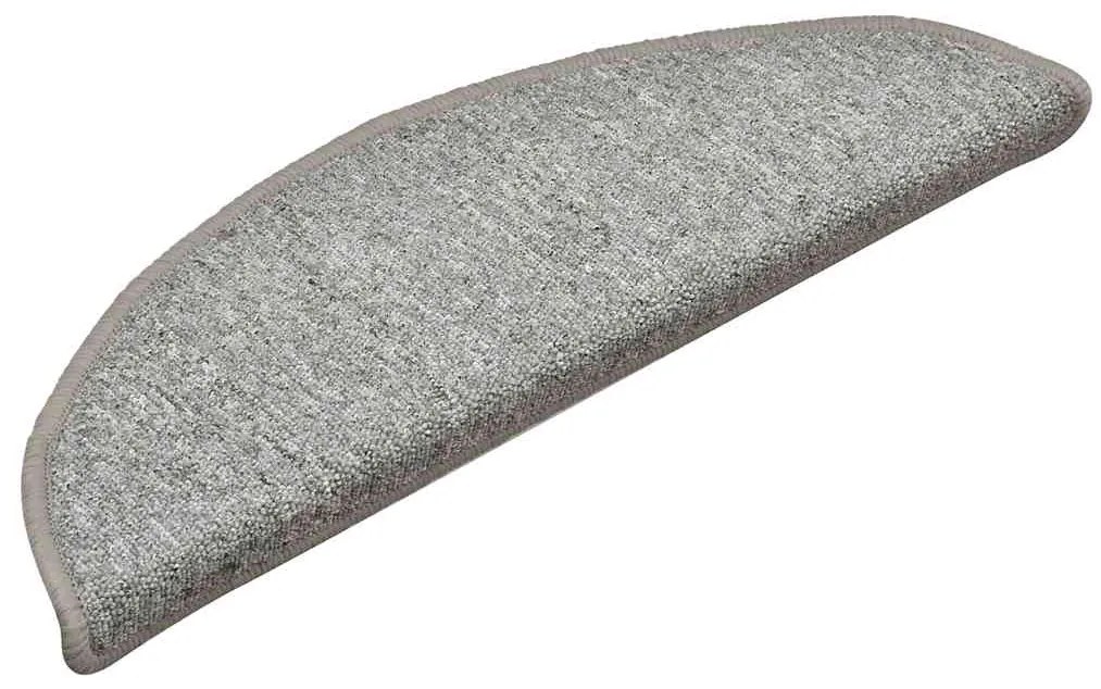 Tapetes de escada 30 pcs 56x17x3 cm cinzento-claro