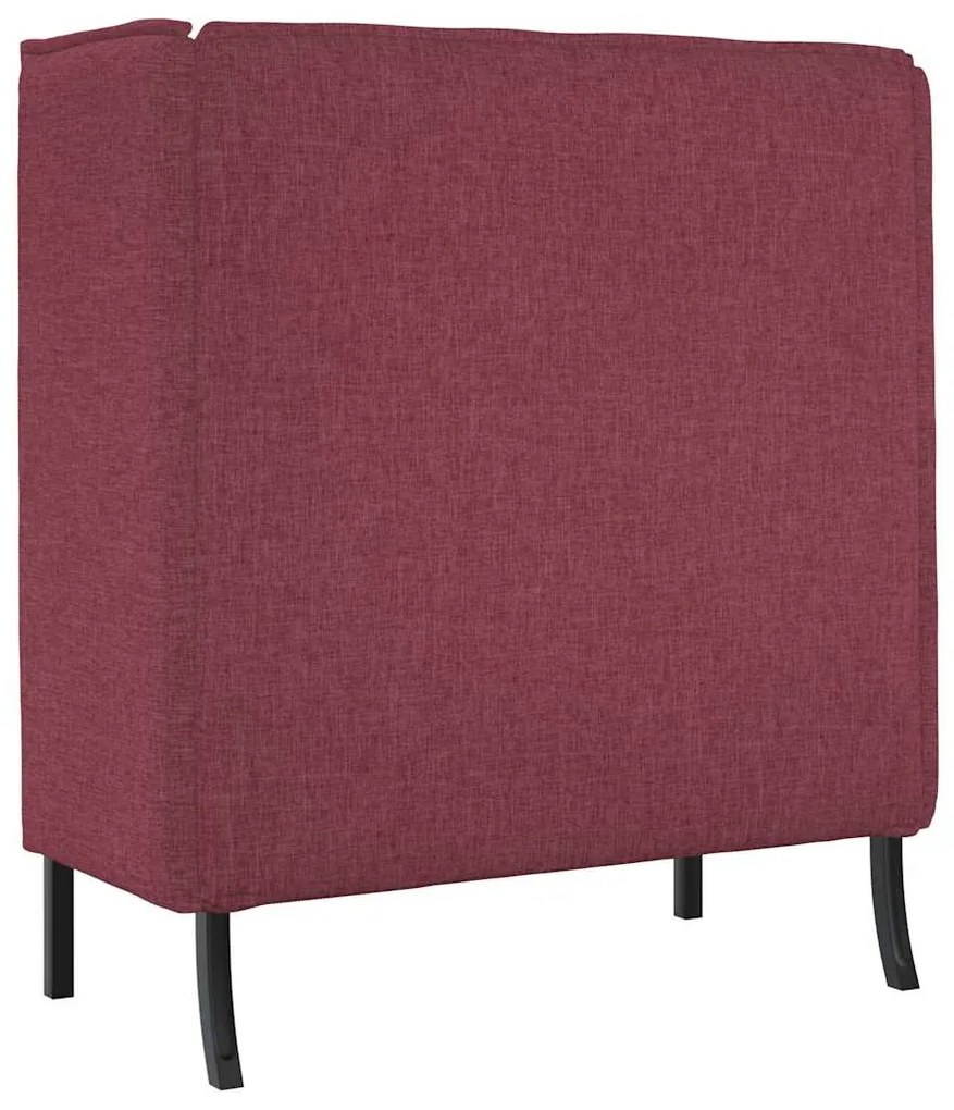 Sofá de Costas Altas Bordô 109x56x121 cm Tecido