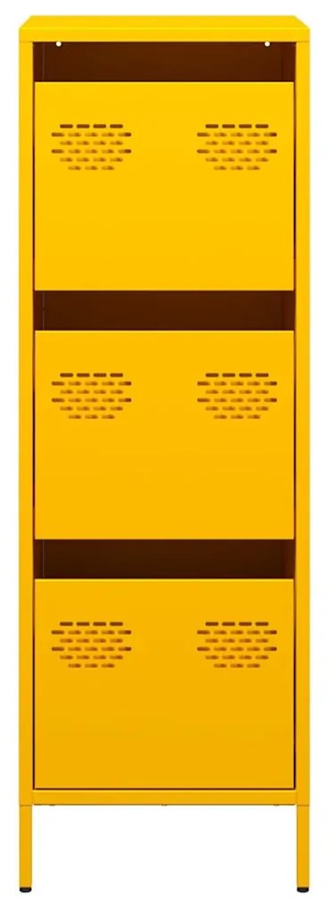 Aparador alto 39x35x103,5 cm aço amarelo mostarda