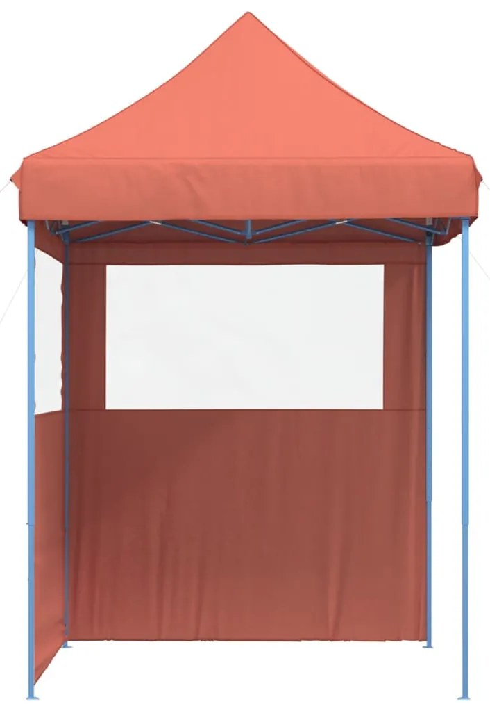 Tenda p/ festas pop-up dobrável 2 paredes laterais terracotta