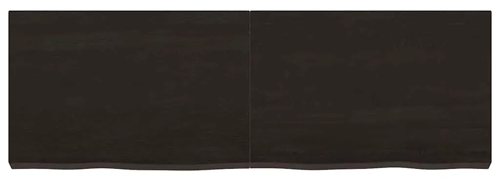 Tampo de mesa 120x40x(2-6) cm carvalho tratado castanho-escuro