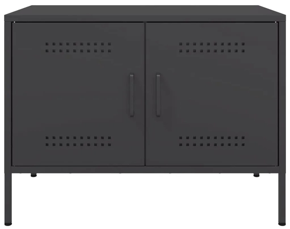 Móveis de TV 2 pcs 68x39x50,5 cm aço preto