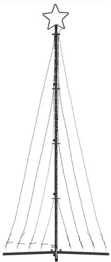 LED Árvore de Natal 447 LEDs Colorido 249 cm