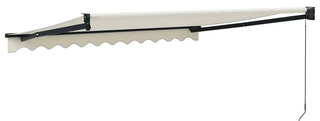 Toldo retrátil 3,5x2,5 m tecido e alumínio cor creme