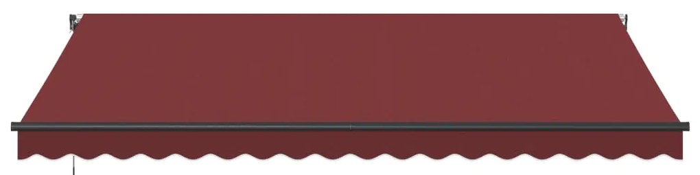 Toldo retrátil automático com luzes LED 450x350 cm bordô