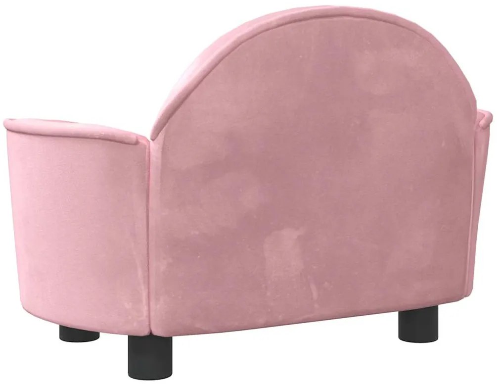 Cama para cães 66x40x45 cm veludo rosa
