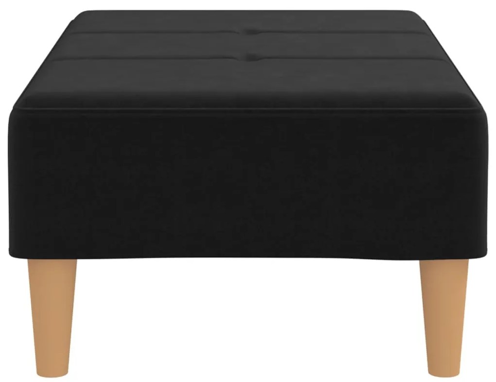 Apoio de pés 78x56x32 cm tecido preto