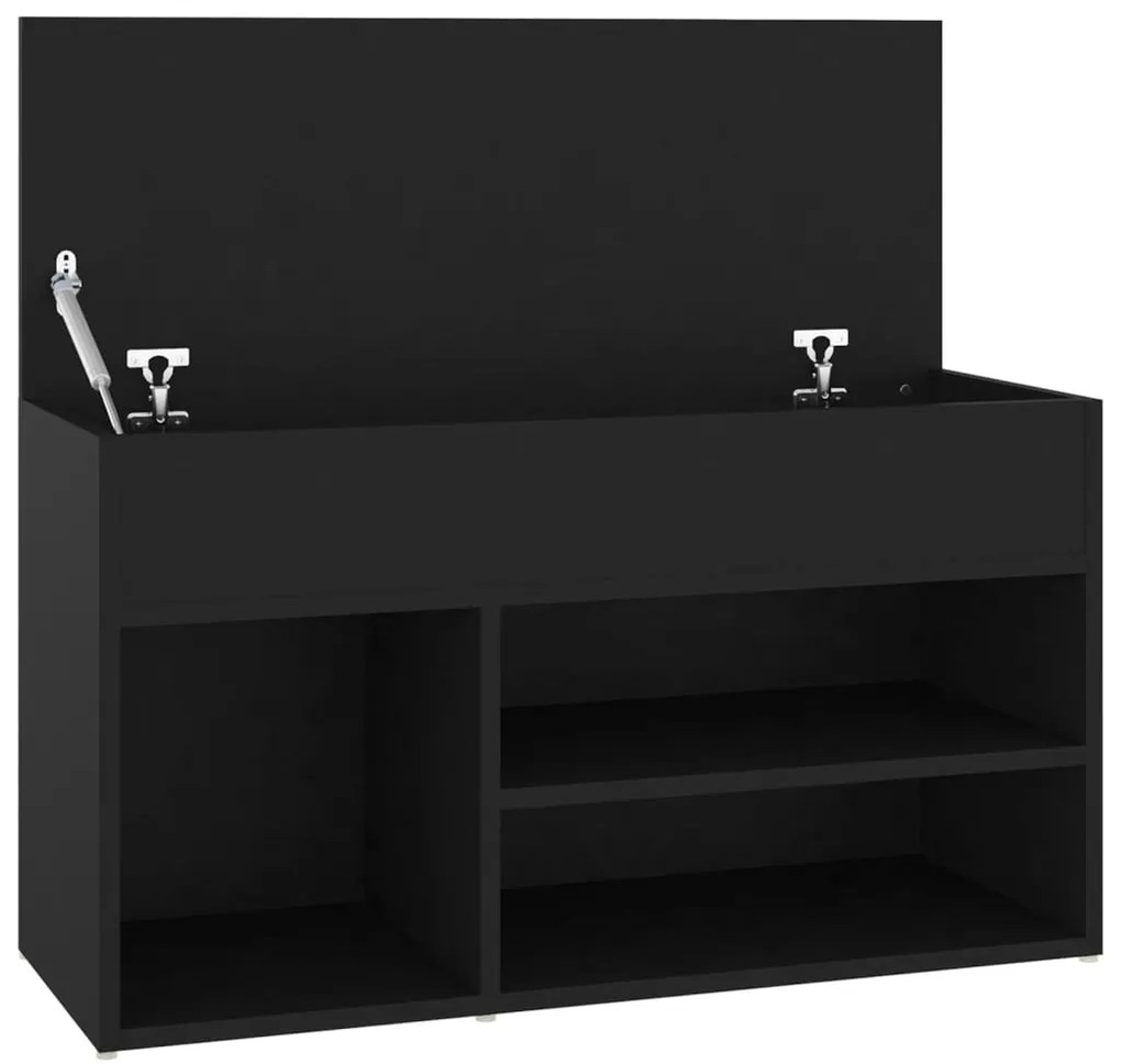 Banco sapateira 80x30x45 cm derivados de madeira preto