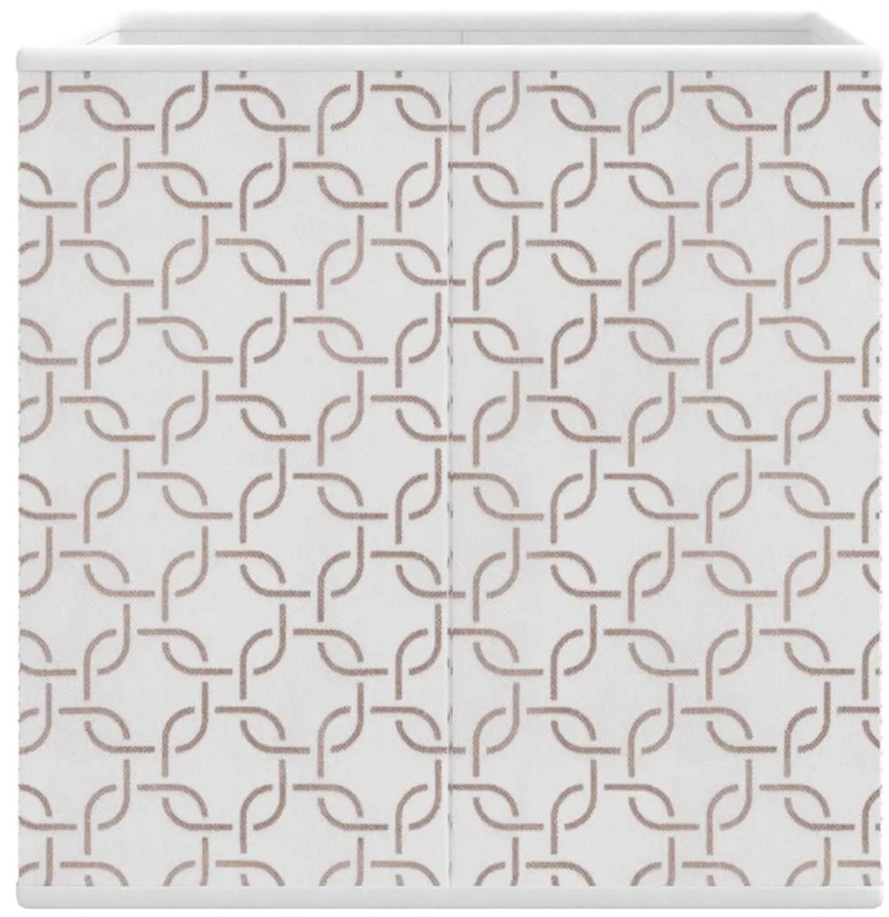 Caixas de arrumação dobráveis 10 pcs 32x32x32 cm TNT creme