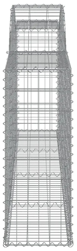 Cestos gabião arqueados 5 pcs 300x30x80/100cm ferro galvanizado
