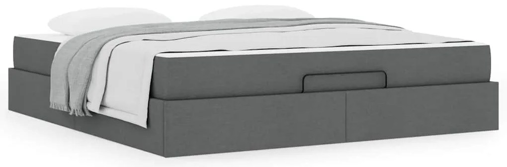 Estrutura da Cama Outros Cinzento escuro 180 x 200 cm tecido