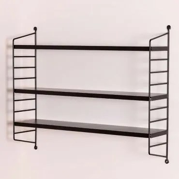 Estante Modular De Parede ↔︎60 Cm Em Aço Emine Preto - Sklum