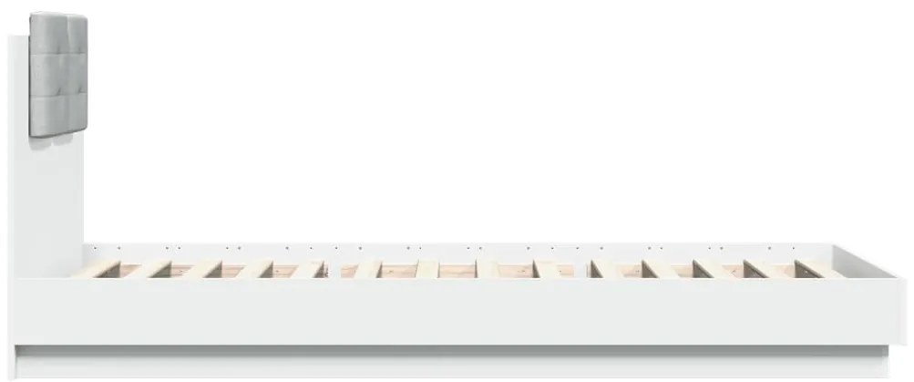 Estrutura cama c/ cabeceira 100x200 cm derivados madeira branco
