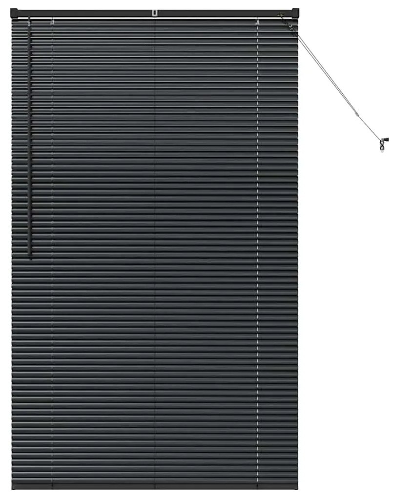 Persiana de Janela com cortinas Outros Manual Preto 105 x 175 cm Alumí