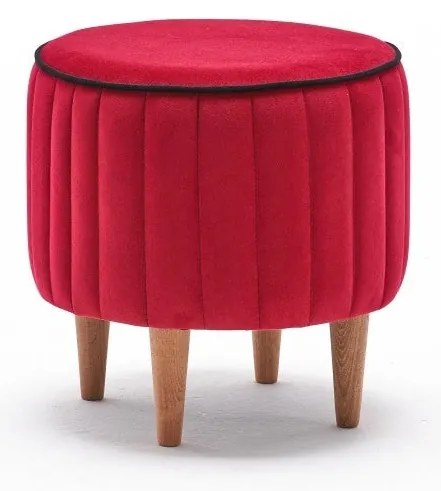 Pouffe Lindy – Vermelho – 40 cm x 40 cm x 40 cm