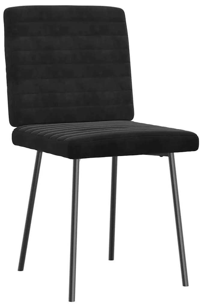 Cadeiras de jantar 6 pcs veludo preto