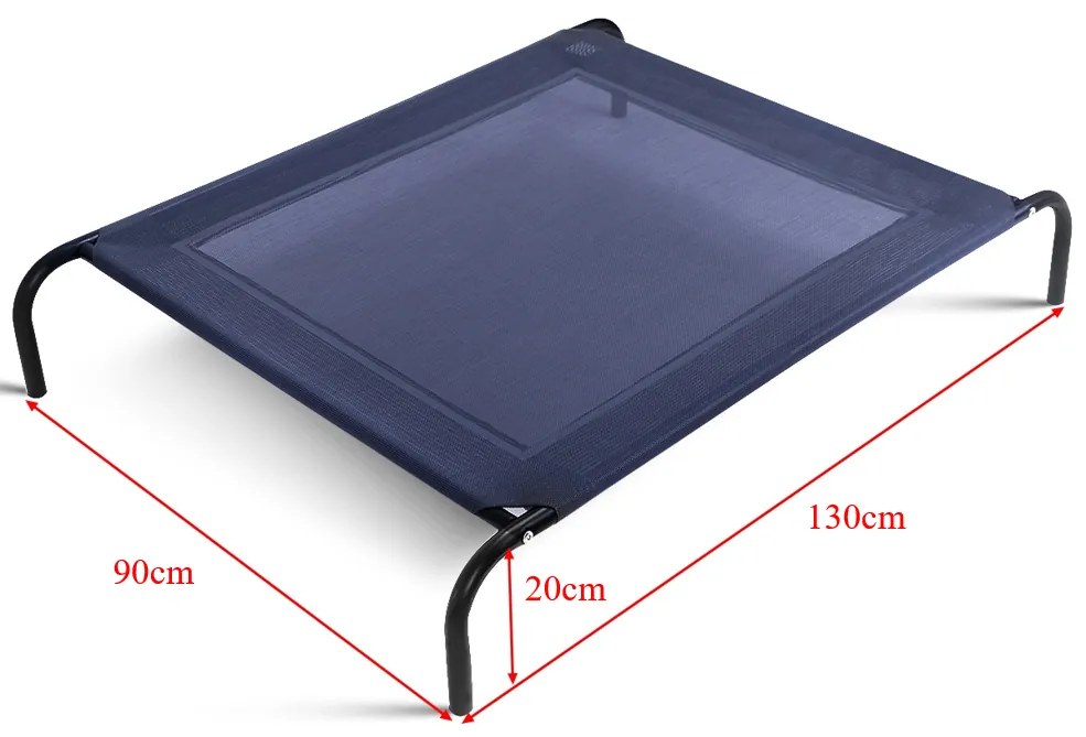 Cama elevada para animais de estimação para exterior Jardim Terraço Dormir 130 x 90 x 20 cm