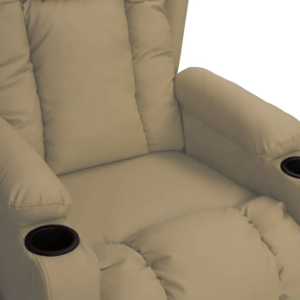 Poltrona reclinável couro artificial cor cappuccino