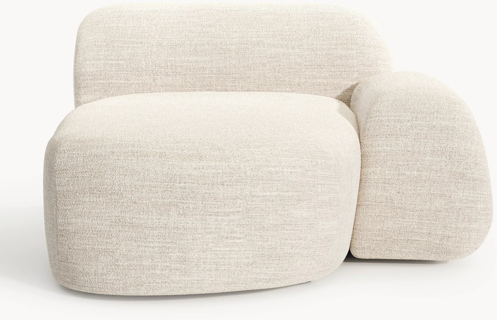 Módulo de chaise longue de canto em bouclé Wolke