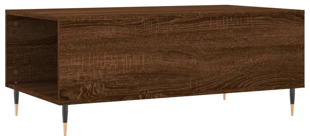 Mesa de centro 90x50x36,5cm derivados madeira carvalho castanho