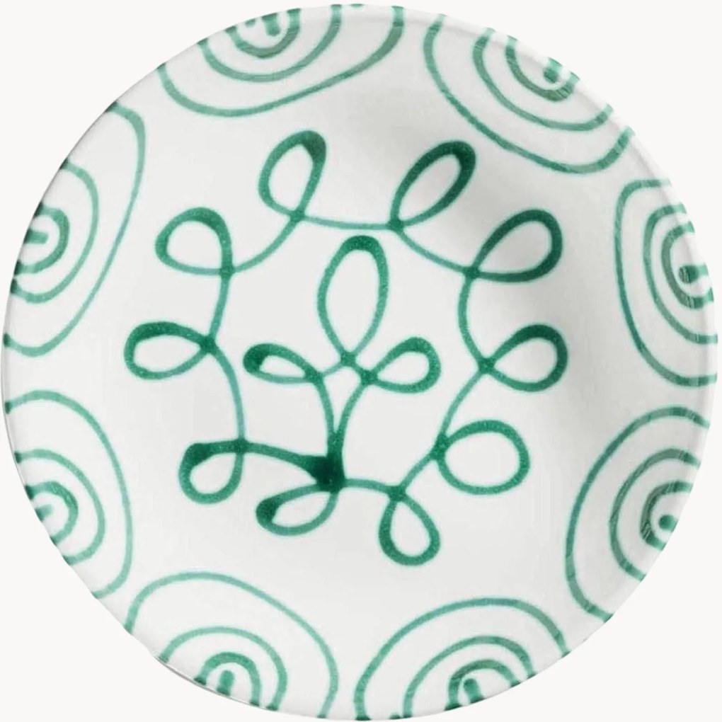 Prato de sopa artesanal Grüngeflammt