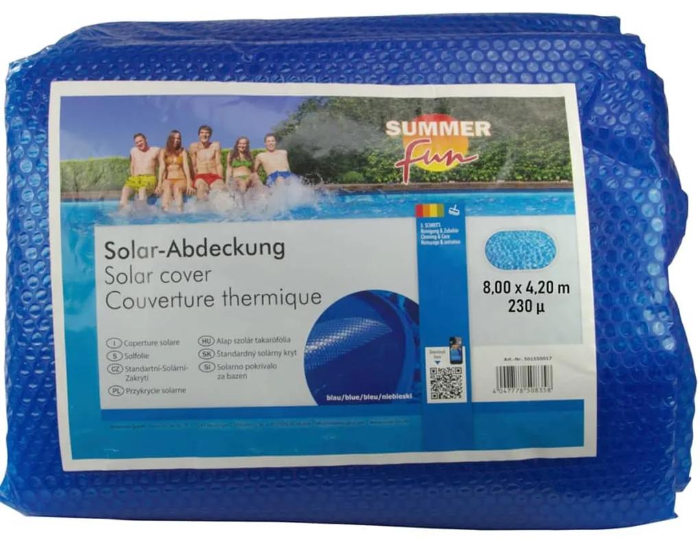 428935 Summer Fun Cobertura solar de piscina oval 800x420 cm PE azul