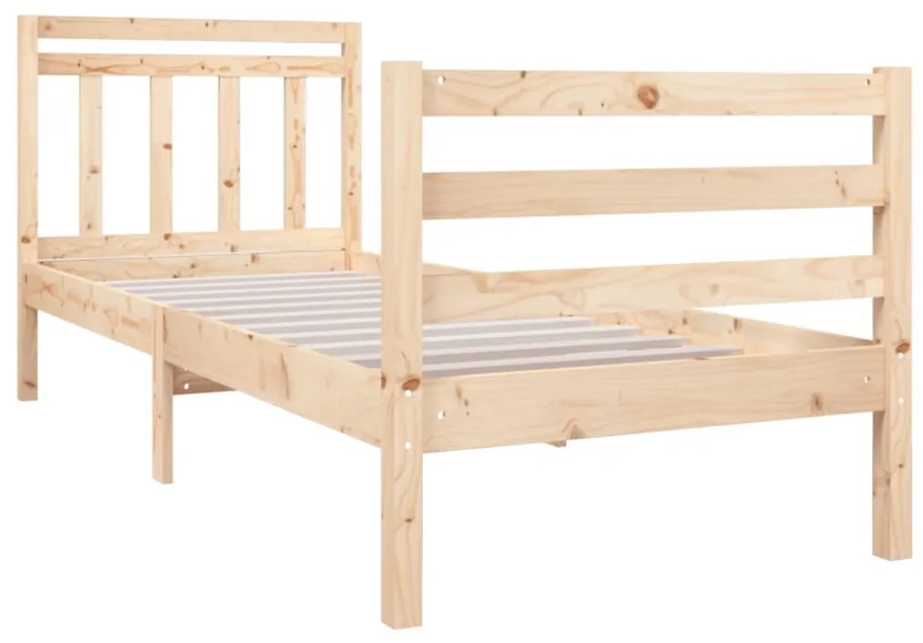 Estrutura de cama pequena solteiro 75x190 cm madeira maciça