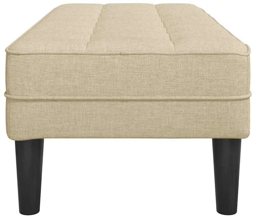 Banco vidaXL Creme 113x57x39 cm Tecido
