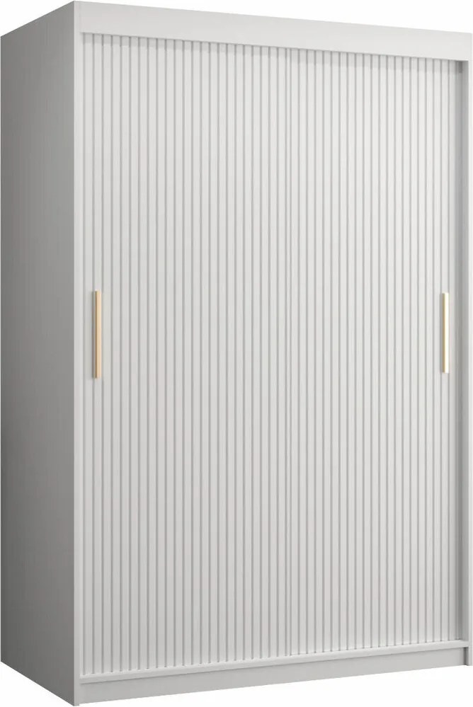 Roupeiro Hartford 398, Branco, 200x120x62cm, 108 kg, Portas para roupeiro: Deslizante, Número de prateleiras: 5, Número de prateleiras: 5