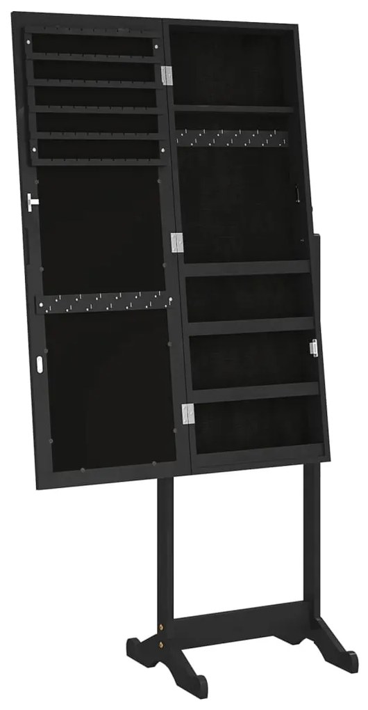 Móvel para joias independente espelhado 42x38x152 cm preto