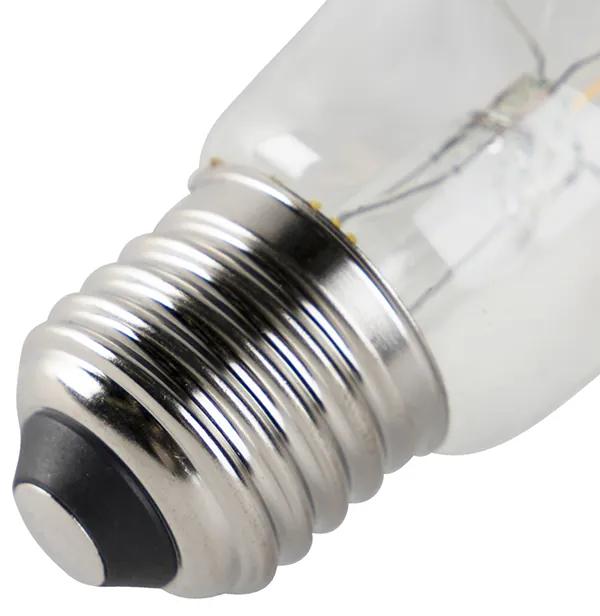 Set de 5 lâmpadas de filamento LED E27 de vidro transparente 3W 250 lm 2200K