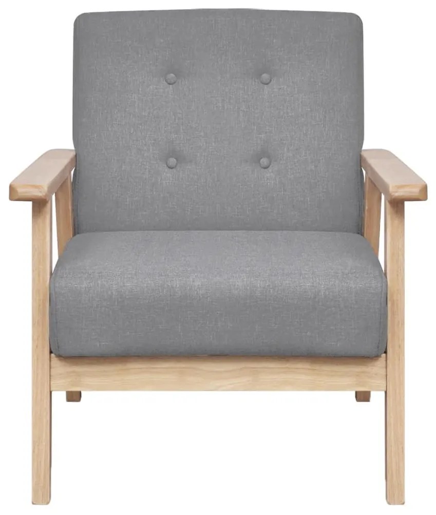 Poltrona Tim - Cinzento Claro - Design Retro