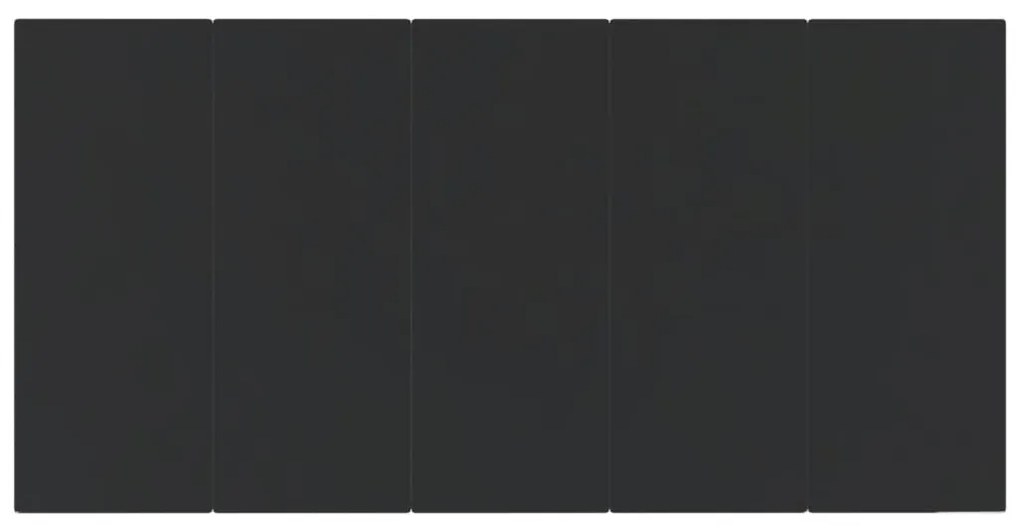 9 pcs conjunto de jantar para jardim vime PE e aço preto