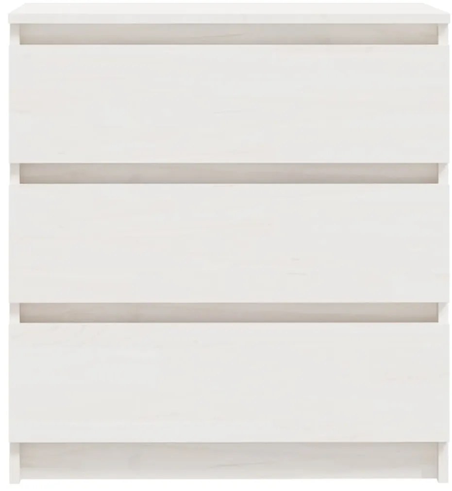 Mesa de cabeceira 60x36x64 cm madeira de pinho maciça branco