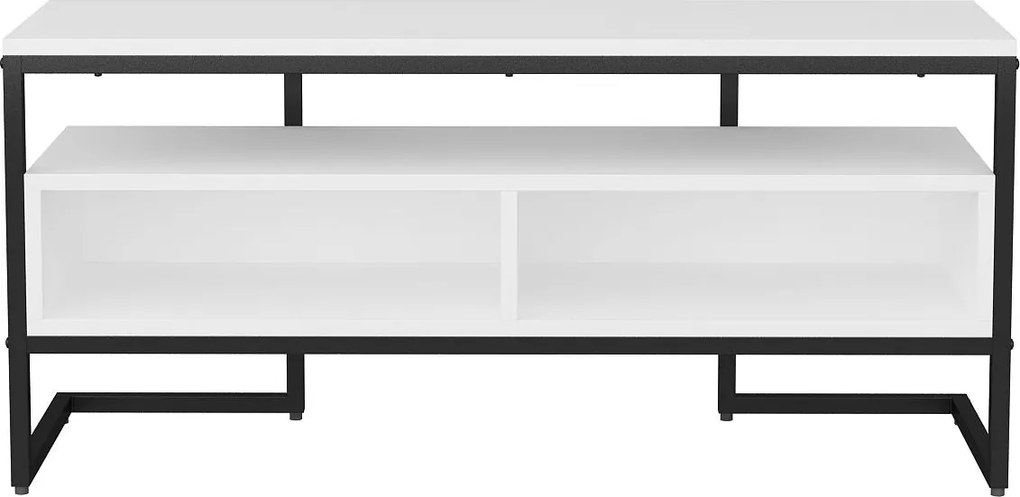 Móvel TV Merrion – Preto e Branco – 110x35x49,9 cm