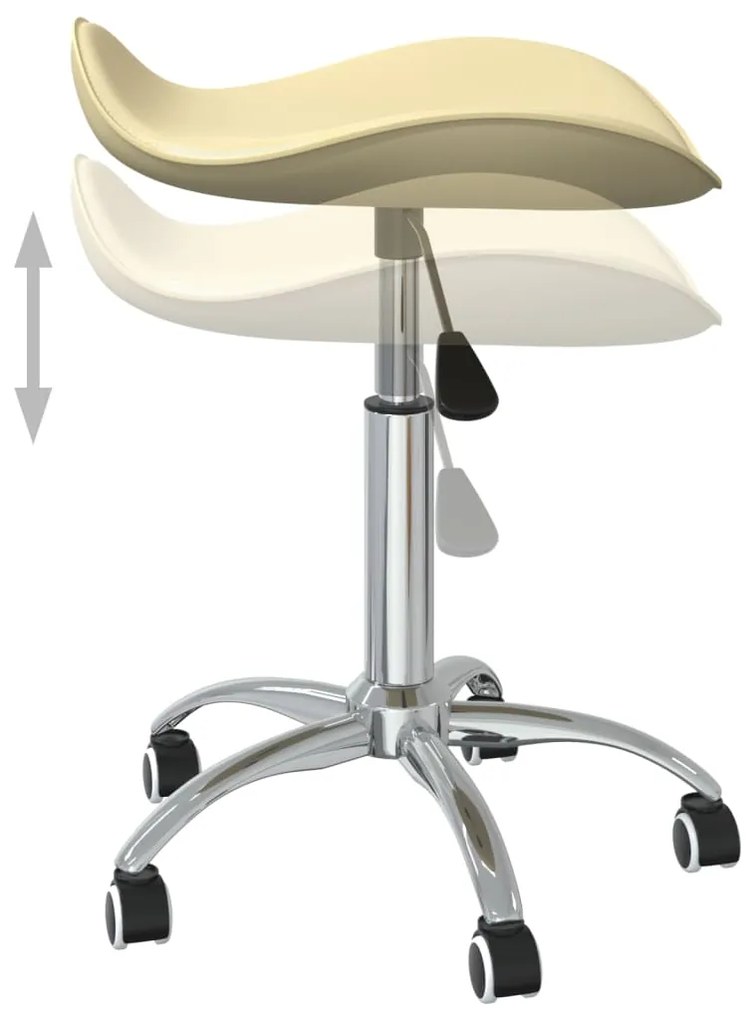 Banco de salão/spa couro artificial cor creme