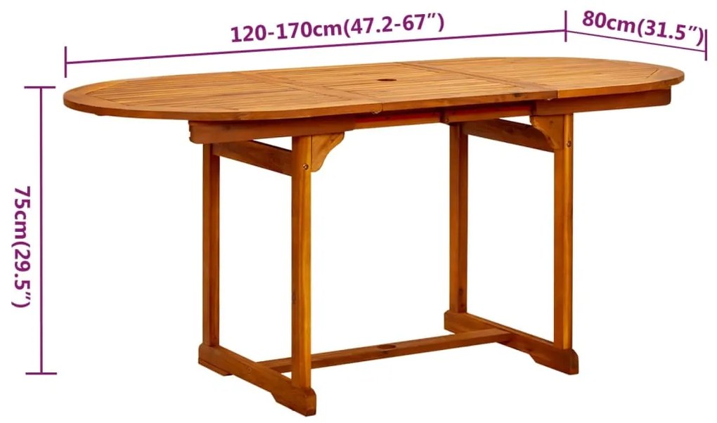 5 pcs conjunto de jantar para jardim madeira de acácia maciça