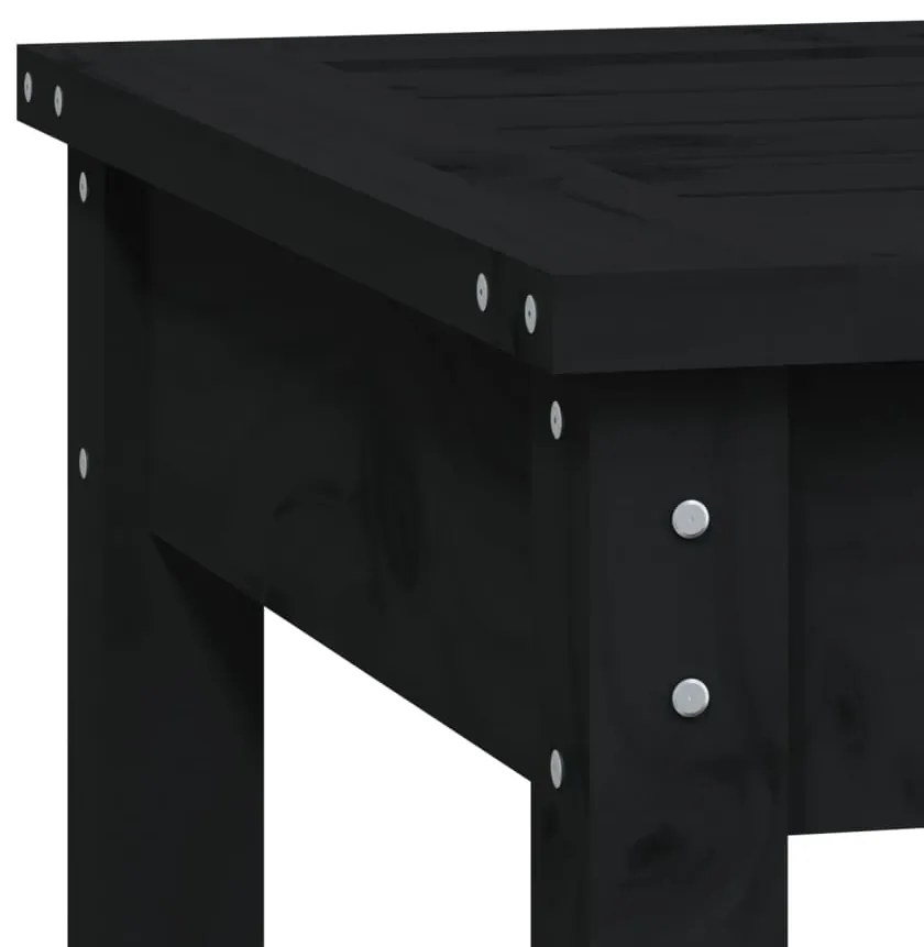 Banco de jardim com 2 lugares 203,5x44x45 cm pinho maciço preto