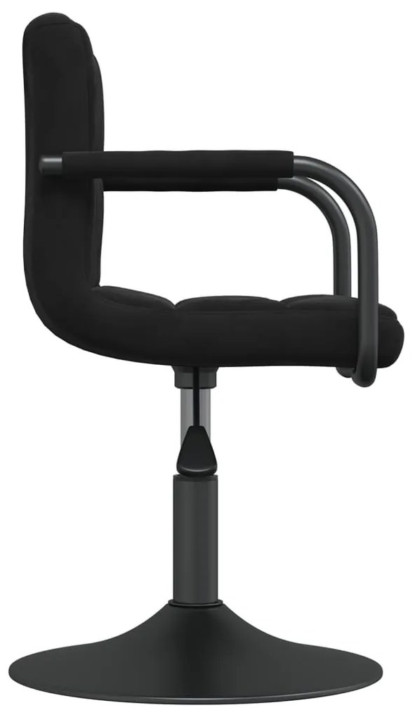 Cadeiras de jantar giratórias 4 pcs veludo preto