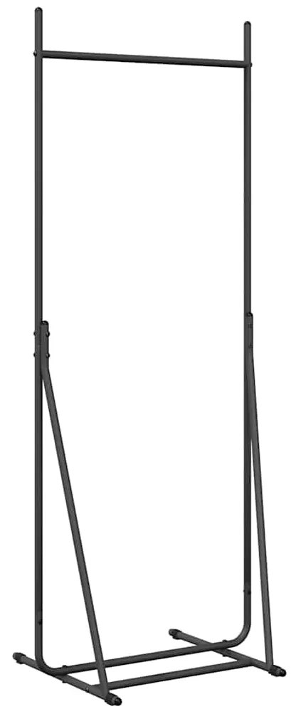 Cabide de Roupa Preto Metal Médio Portátil Cabide de Roupa