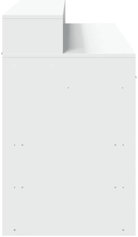 Secretária c/ luzes LED 140x55x91 cm derivados madeira branco