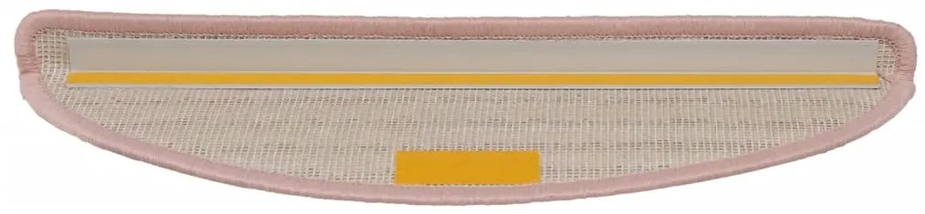 Tapete/carpete para degraus 15 pcs 65x21x4 cm rosa claro