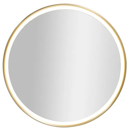 Espelho de casa de banho moderno dourado com LED IP44 com espelho - Miral Moderno