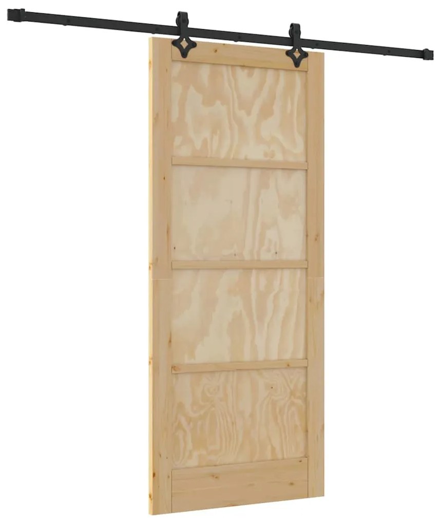 Porta Deslizante com Conjunto de Ferragens 'ORKDAL'Madeira de Pinho Ma