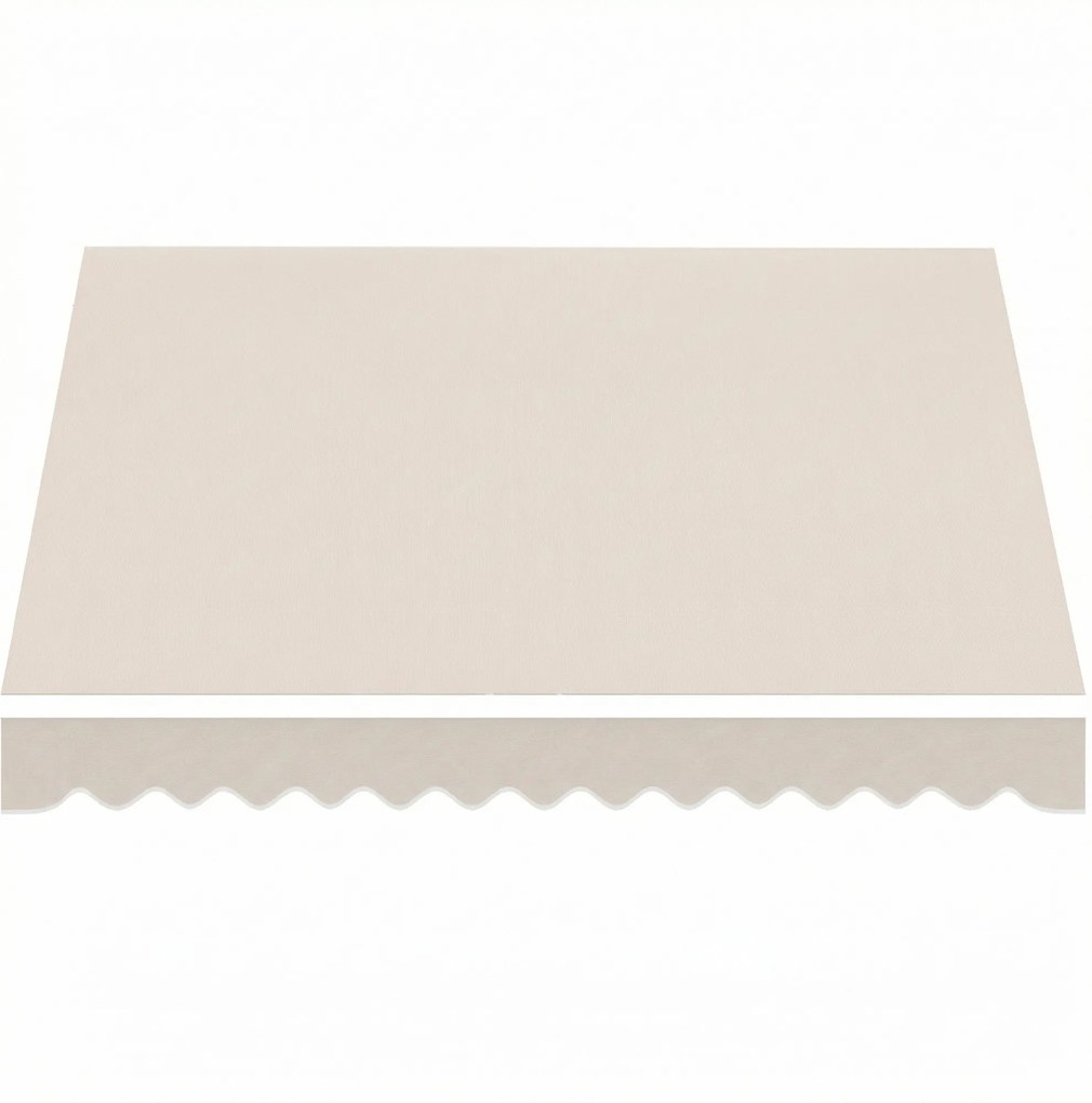 Outsunny Tecido de Reposição para Toldo com Lambrequim, Repelente à Água, Tecido de Substituição para Toldo, Compatível 3,5 x 2,5 m creme | Aosom Portugal