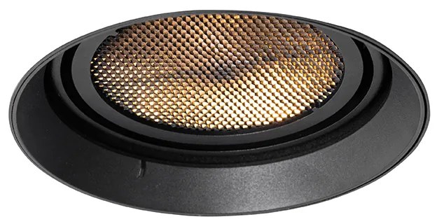 Foco embutido moderno preto GU10 AR111 redondo sem moldura - Oneon Honey Moderno