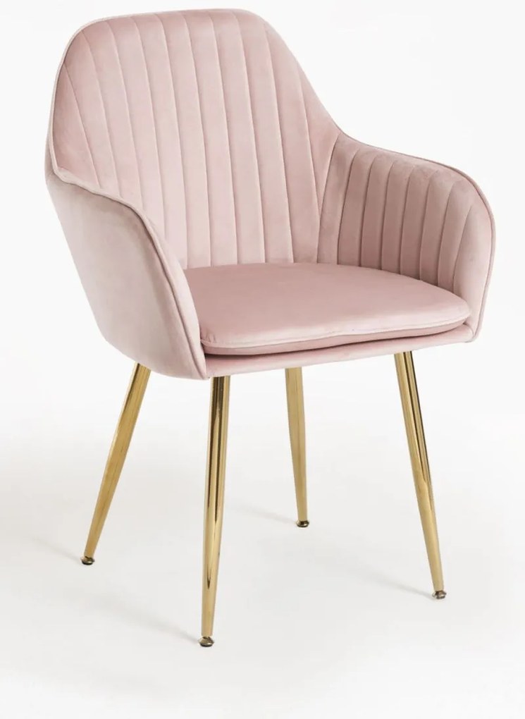 Pack 4 Cadeiras Chic Golden - Rosa
