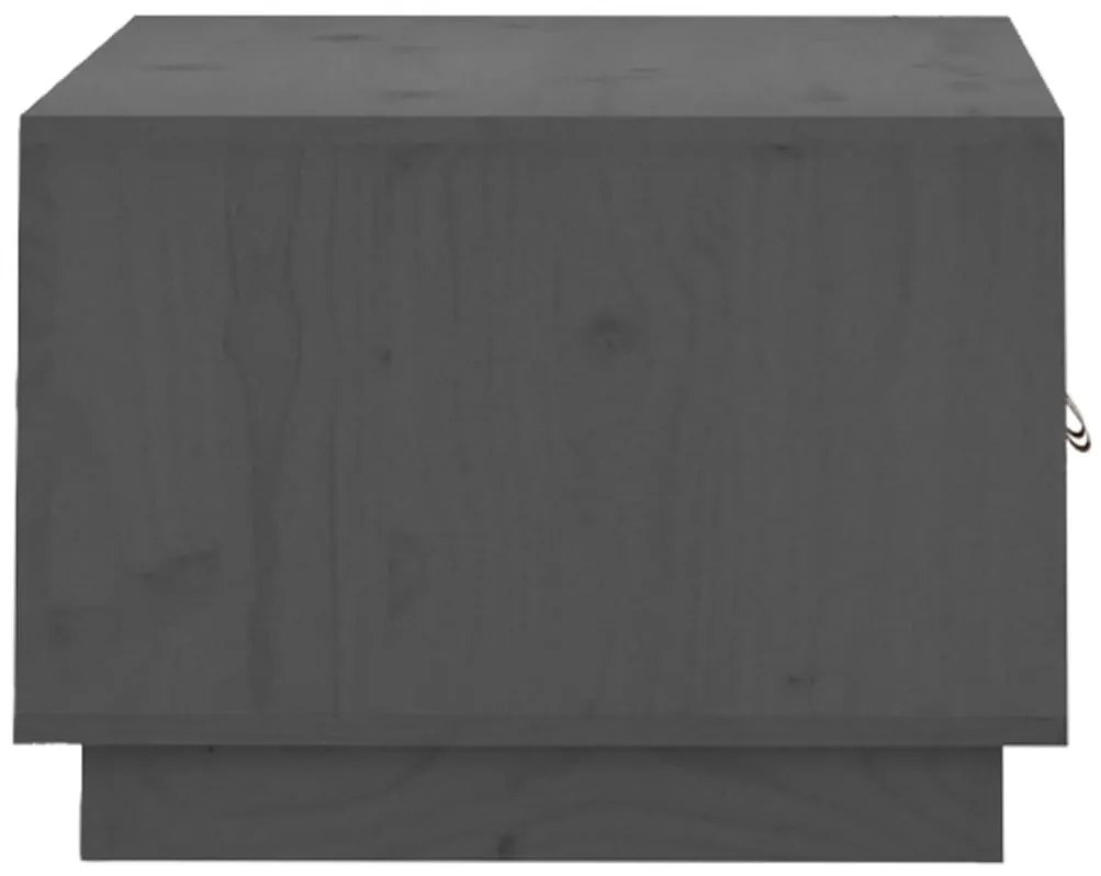 Mesa de centro 80x50x35 cm pinho maciço cinza
