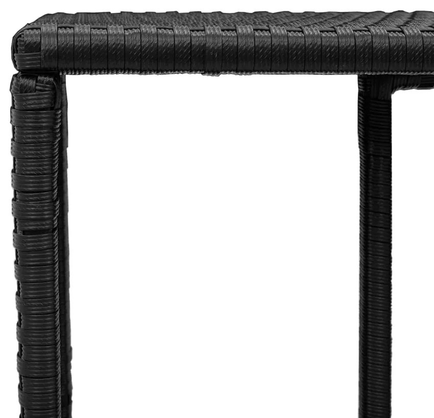 Prateleiras de arrumação 2 pcs vime PE preto
